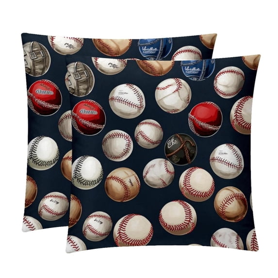 Baseball Inserts Set - 2-Pack Decorative Pillows with Unique Patterns for Throw Pillow Covers for Home Decor, Sofa, Bed - Available in 16x16, 18x18 & 20x20 Inches - Great for Various Occasions