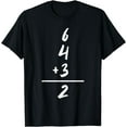 thumbnail image 1 of Baseball Inspired Math 6 4 3 2 Double Play Softball Game Tee T-Shirt, 1 of 3