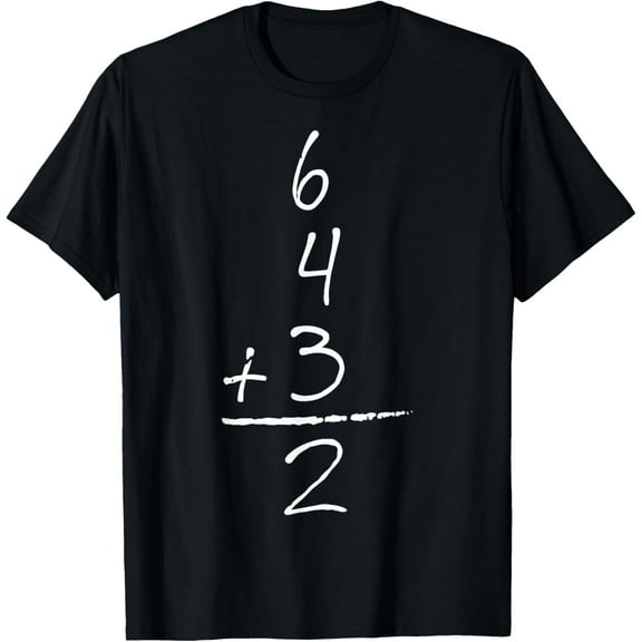 Baseball Inspired Math 6 4 3 2 Double Play Softball Game Tee T-Shirt