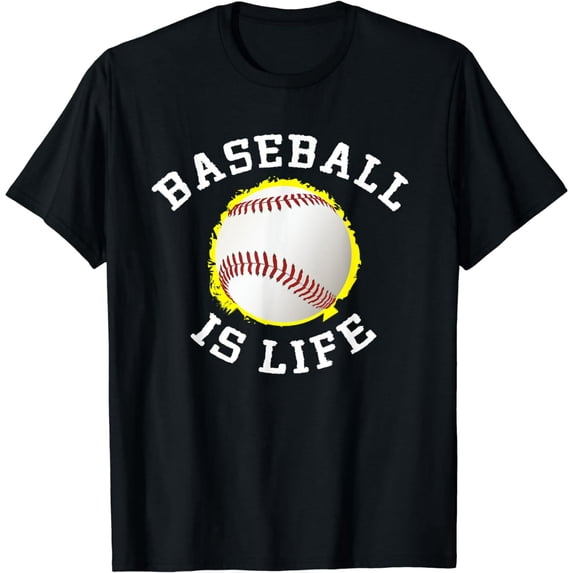 Baseball Is Life Player Fan Saying Athlete Little League T-Shirt