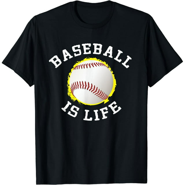 Baseball Is Life Player Fan Saying Athlete Little League T-Shirt ...