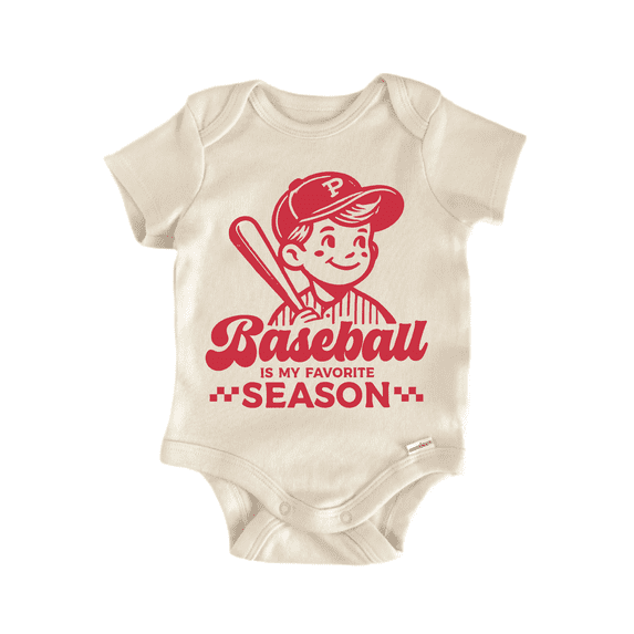 Baseball Is My Favorite Newborn Baby Bodysuit