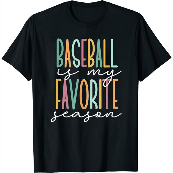 Baseball Is My Favorite Season Women's T-Shirts | Stylish Short Sleeve Shirts with Eye-catching Patterns