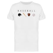Baseball Items Design T-Shirt Men -Image by Shutterstock, Male Medium
