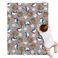 thumbnail image 1 of Baseball Items Pattern Blanket,Comfortable Soft Lamb Wool Throw Blanket,All Season,Warm Lightweight Blankets for Sofa Bed Couch Living Room Chair,30"x40", 1 of 4