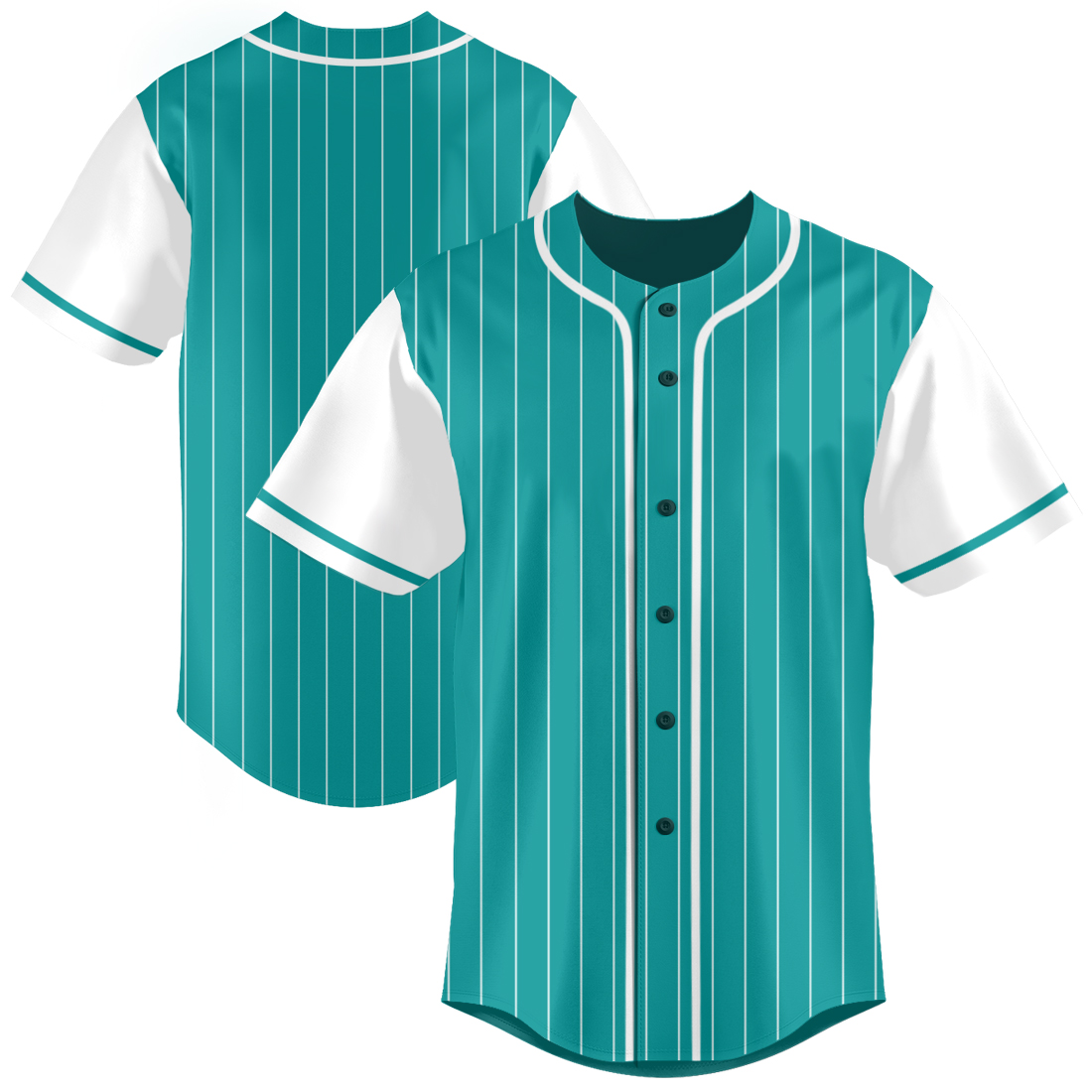 Baseball Jersey Striped Shirt for Men Short Sleeve Button Down Team
