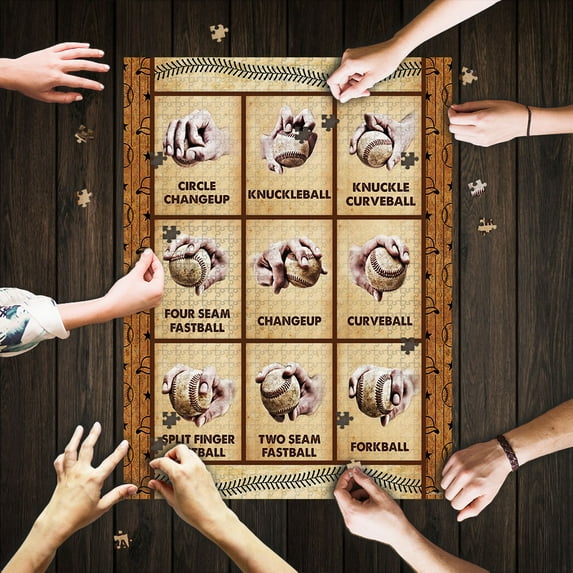 Baseball Jigsaw Puzzle Baseball Pitching Grips - 75x50cm (1000pcs)