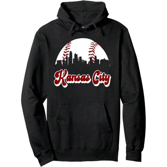 Baseball Kansas City Vintage Love Blue Color Royal Skyline Pullover HoodieMen's Hoodie