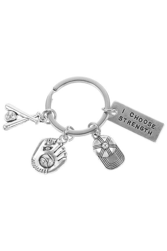 Baseball Keychain Backpack Keyring Bag Hanging Decoration Metal Key Pendant