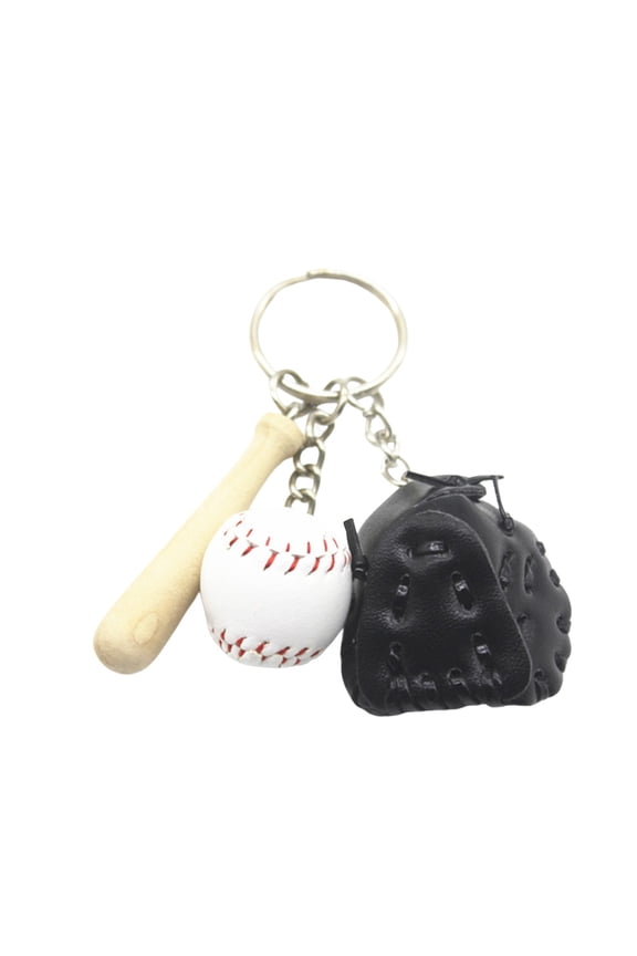 Baseball Keychain Three Piece Set Pendant Baseball Three In One Fashion Accessory for Collectors and Fans