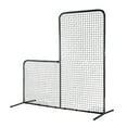 thumbnail image 1 of Baseball Softball L Screen - 7x7ft Pitching Cage Protector Net, Portable Batting Screen with Carry Bag & Stakes - Pitcher Safety Equipment, 1 of 6