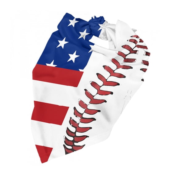 Baseball Lace Flag Dog Bandanas Triangle Dog Scarfs For Small Medium Large Dogs And Cats