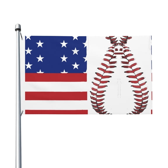 Baseball Lace Flag Flags 3 X 5 Foot Printed Bright And Vivid Colors Flag With Two Grommets
