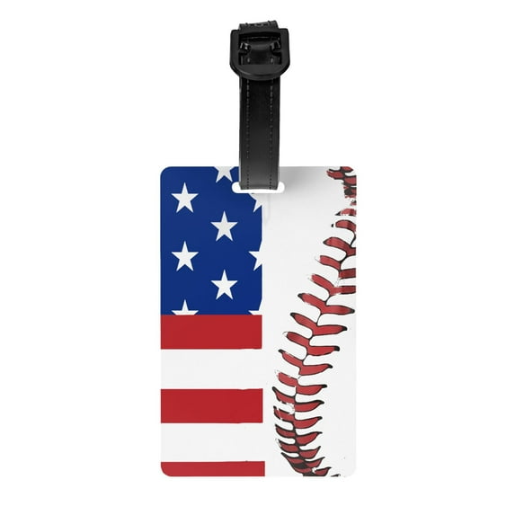 Baseball Lace Flag Suitcase Travel Bag Labelsluggage Tag For Baggage Pvc Baggage Id Label Tag