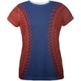thumbnail image 1 of Baseball League Blue and Red All Over Womens T Shirt Multi SM, 1 of 2