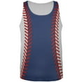 thumbnail image 1 of Baseball League Blue and White All Over Mens Tank Top, 1 of 2