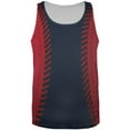 thumbnail image 1 of Baseball League Navy Blue and Red All Over Mens Tank Top, 1 of 2