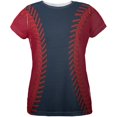 thumbnail image 1 of Baseball League Navy Blue and Scarlet All Over Womens T Shirt Multi LG, 1 of 2