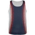 thumbnail image 1 of Baseball League Navy Blue and White All Over Mens Tank Top Multi LG, 1 of 2