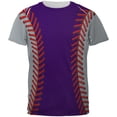 thumbnail image 1 of Baseball League Purple and Silver All Over Mens T Shirt Multi 2XL, 1 of 2