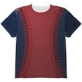 thumbnail image 1 of Baseball League Red and Navy Blue All Over Youth T Shirt Multi YXL, 1 of 2