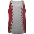 thumbnail image 1 of Baseball League White and Red All Over Mens Tank Top, 1 of 2