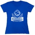 thumbnail image 1 of Baseball Legend Sarcastic Humor Novelty Funny Women's Casual Tees, 1 of 3