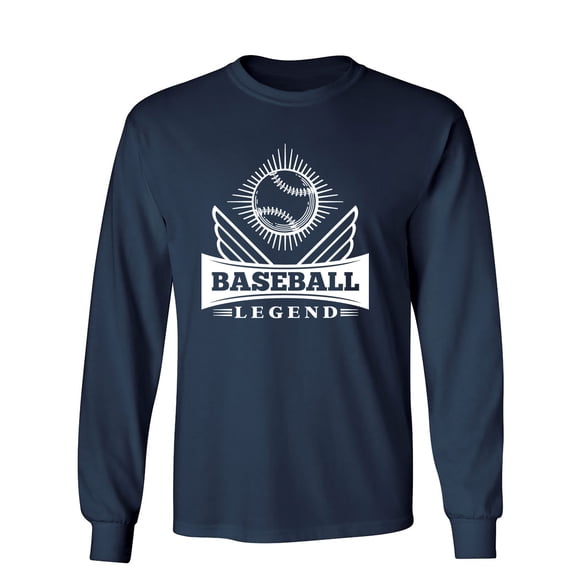 Baseball Legend Sarcastic Humor Novelty Men's Long Sleeve Shirts