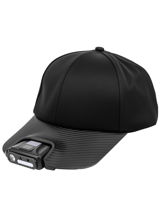 Baseball with Light Fishing Ball Cap, Motion Sensor LED Hat Light 7 Modes 200-300LM 50-100M Range, Battery Powered Outdoor Baseball Cap with Light, Ideal for Fishing, Hiking, Camping