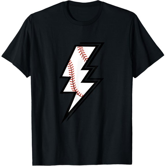 Baseball Lightning Bolt Baseball Mom Dad Game Day T-Shirt