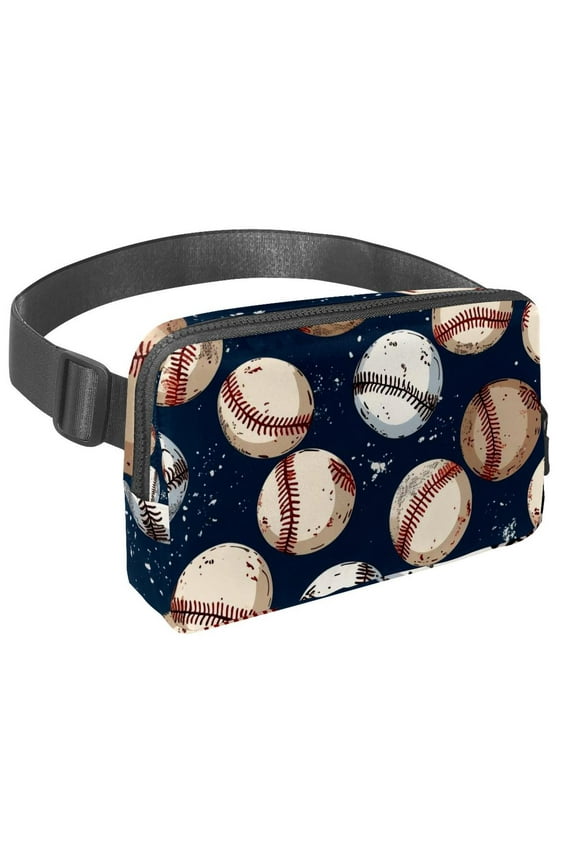 Baseball Lightweight Adjustable Fanny Pack Sling Bag with Extension Strap Crossbody Bag Unisex