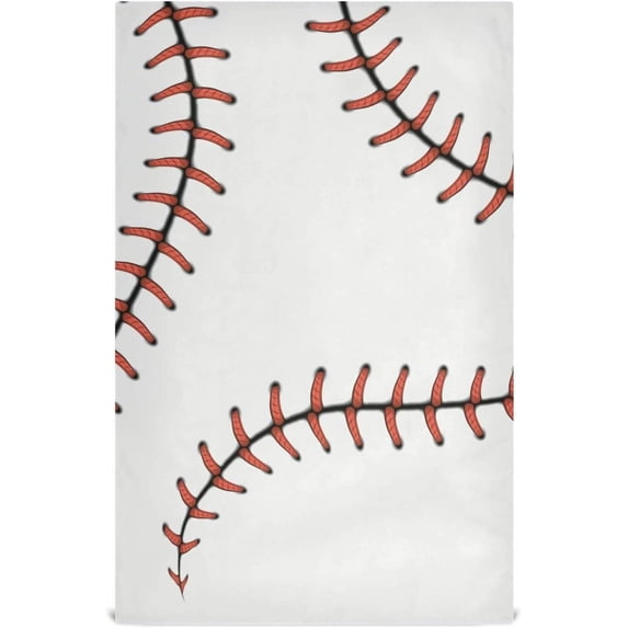Baseball Lines Dish Towels Set of 6, Cartoon Sport Washable Tea Towels Dishcloths Lint-Free 18x28 Inch Fast Drying for Kitchen Restaurant Bar Clean