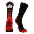 thumbnail image 1 of Baseball Logo Crew Socks (Black/Red, Small), 1 of 2