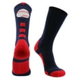 thumbnail image 1 of Baseball Logo Crew Socks (Navy/Red, Small), 1 of 2