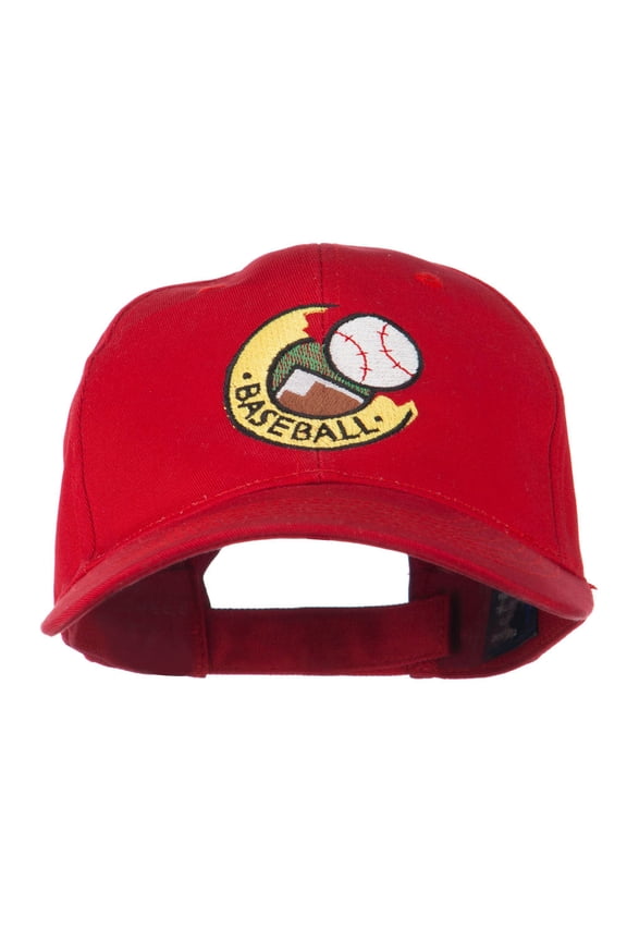 Baseball Logo Embroidery Cap - Red OSFM