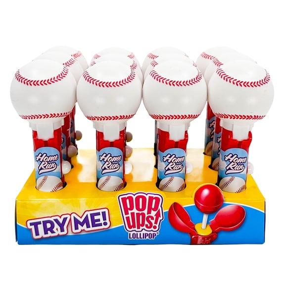 Baseball Lollipop Holder Case, 12 Count, Includes Lollipops