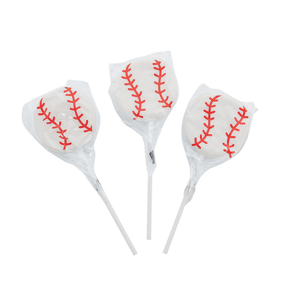 Baseball Lollipops - 12 Pc.