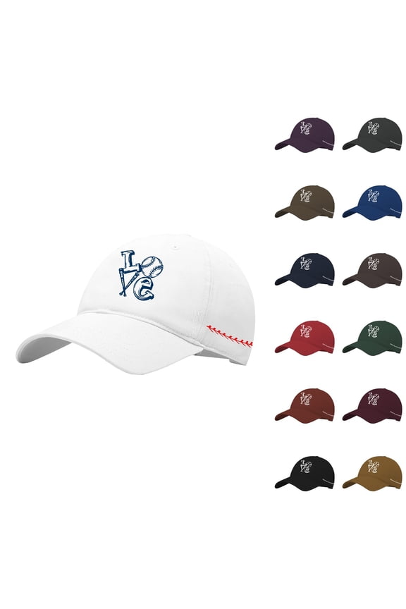 Baseball Lover's Embroidered Cap for Women - Cute Softball Design Sports Hat, Perfect Gift for Players and Team Supporters-Black