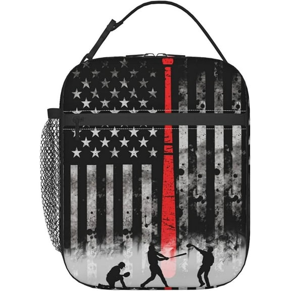 Baseball Lunch Bag Insulated Reusable Lunch Box Thermal Cooler Tote For Men Women Work Travel Picnic Hiking