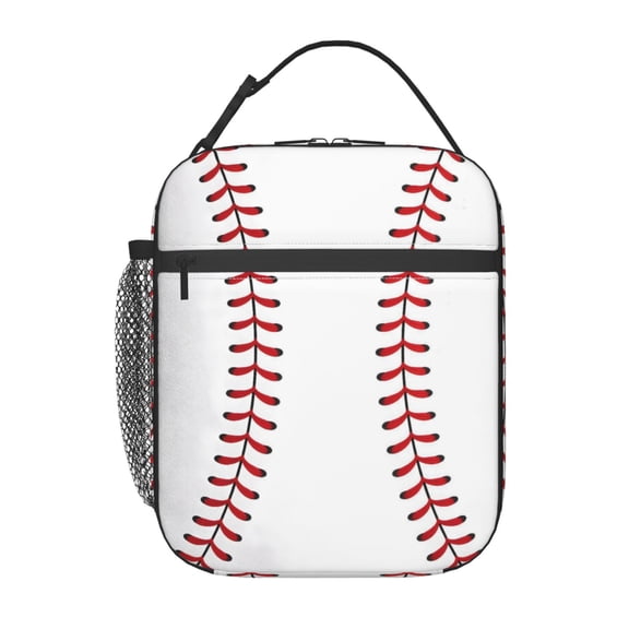 Baseball Lunch Bag Portable Thermal Lunch Box for Men and Women
