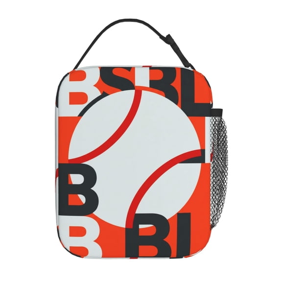 Baseball Lunch Box Insulated Lunch Bag Box, Reusable Bento Lunch Box Containers For Women Men, Cooler Tote Bag Lunchbox For Work Office Travel Picnic
