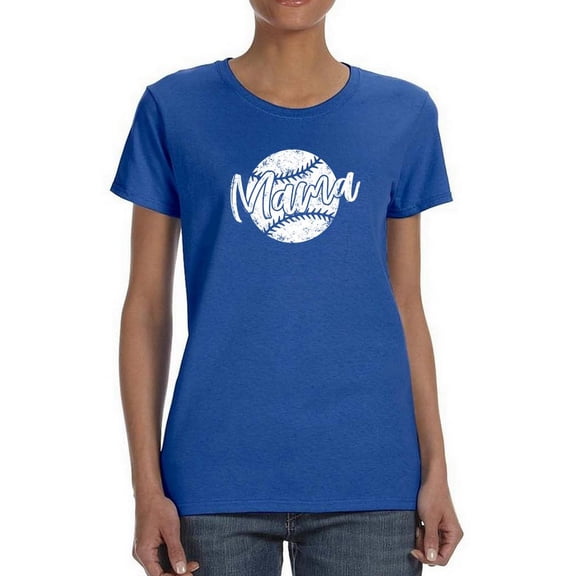 Baseball Mama Art Shaped T-Shirt Women -Smartprints Designs, Female Large