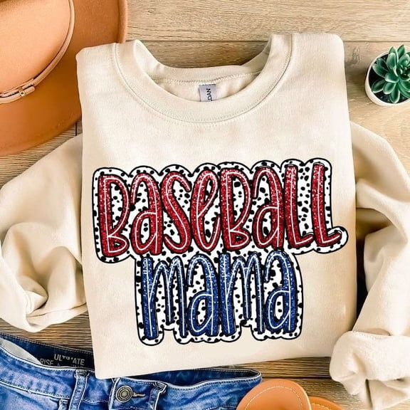 Baseball Mama Dalmatian Baseball Design, Glitter Dalmatian Baseball, Sport Glitter Basebal