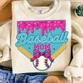 thumbnail image 1 of Baseball Mama Drip Sweatshirt, Ice Cream Baseball Mom Shirt, Game Day Dripping Sports Top, Retro Baseball Crewneck, 1 of 5