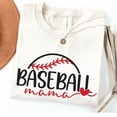 thumbnail image 1 of Baseball Mama Heart Script Graphic Tee, 1 of 6