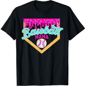 Women's Baseball Graphic Tee - Oversized Grand Slam Shirt With Bat & Glove Design