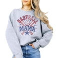thumbnail image 1 of Baseball Mama Sweatshirt for Women  Vintage Game Day Baseball Mom Pullover Gray Sweatshirt Adult Large, 1 of 7