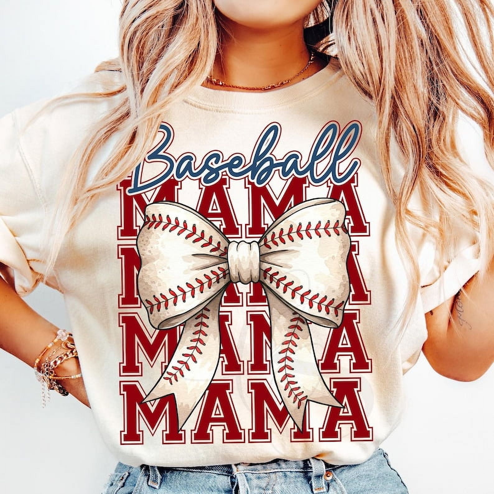 Baseball Mama T-Shirt, Retro Coquette Bow Baseball Tee, Game Day Shirt for Moms, Cute Sublimation Baseball Mom Outfit, Sporty & Stylish Tee
