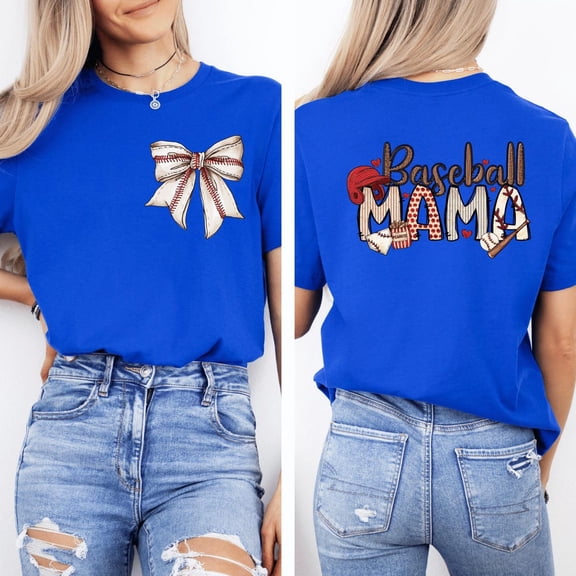Baseball Mama Two Side Print Shirt, Baseball Mom Shirt, Baseball Shirt For Women, Sports Mom Shirt, Mothers Day Gift, Family Baseball Shirt Tshirt All Size S-5XL