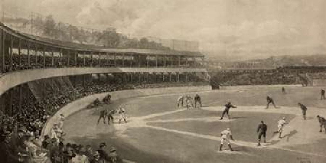 Baseball Match Canvas Art - Vintage Sports (10 x 20)